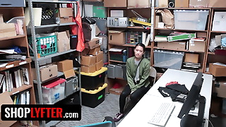 Shoplyfter - Skinny Mischievous Asian Jade Noir Caught Stealing And Got Disciplined By Perv Officer