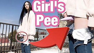Japanese girl can pee with standing up lol After pissing, I enjoyed masturabation with the adult toy!