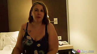 Blonde and recently divorced mommy comes to FAKings to fuck a young man