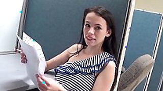 Teen being wicked in public library for greater quantity g...