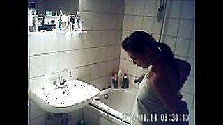 Caught niece having a bath on hidden web camera - ispy...