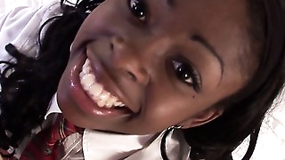 19 yr old Black College Girl w Big Ass & Tits in POV Video