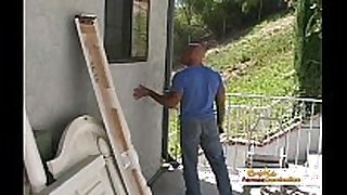 Bald plumber acquires to fuck his busty client's ti...