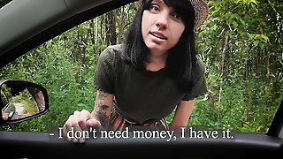 I drove a beauty by car, and she had no money. Alternative way to pay
