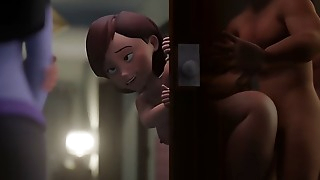 MILF Helen Parr Orgy (The Incredibles)