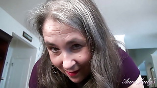 AuntJudys - Your Mature Hairy Step-Auntie Grace wants to Masturbate with you (POV)