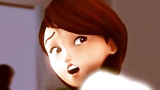 ELASTIGIRL FUCKING WHILE HER DAUGHTER IS DISTRACTED!!!