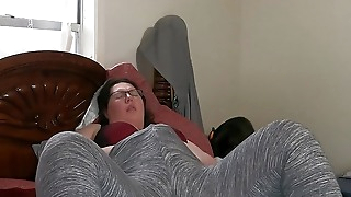 Thick MILF Squirting in Leggings with Soaked Crouch