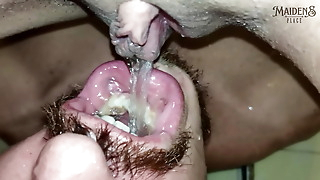 Cute girls pee in men's mouth big compilation