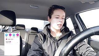 Going through the drive thru with my lush in! Trying hard not to cum!