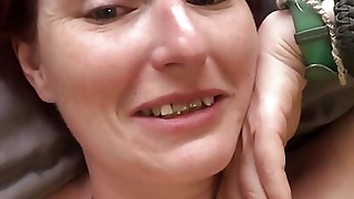 Sexy mom tries to keep her moaning down so she isn't caught again