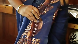 Tamil Babe Varsha Bhabhi  wearing Sari