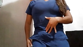 nurse seduces her homemade porn followers, shows them her beautiful ass and vagina ready to fuck