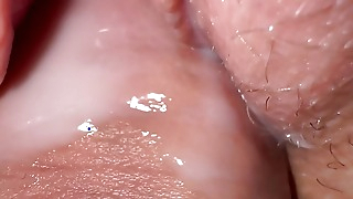 I fucked my horny roommate, tight creamy pussy and close up cumshot