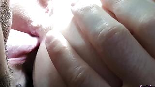 Eating Petite Young Pussy untill shaking Squirting Orgasm - EXTREME CLOSE UP ASMR