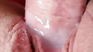 Closeup blowjob and The most detailed close-up of penetrations and cum in pussy