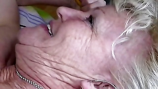 OLDNANNY - Two busty mature ladies playing one cock with pleasure