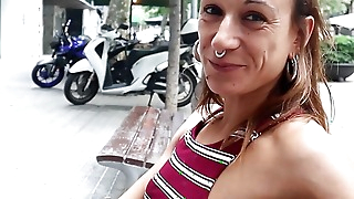 I meet my favourite amateur pornstar in the street and we fuck