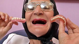 75 year old hairy grandma orgasms without dentures