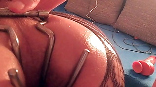 Ass stretching on the tied pleasure object part 2 of 3