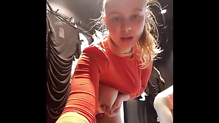Extreme squirting and fucking in the changing room