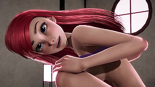 Redheaded Evanescent Mermaid Ariel gets creampied by Jasmine - Disney Porn