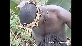 Real african dilettante fuck on the tree