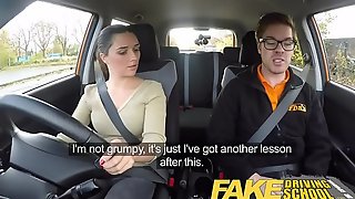 Fake driving school little english legal age teenager receives drilled after her lesson