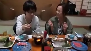 Japanese Ma shows nerdy Son how more Fuck