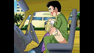 Android 18 sucking krillins dick in the car