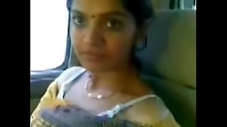 Cute desi bhabhi personate milky chest in passenger car just about darling