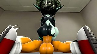 Midna Having Beguilement With Tails: Commission Fieron